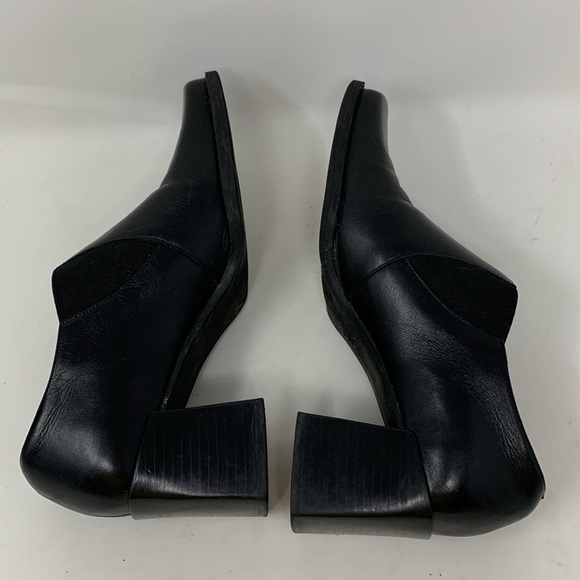 Vintage Westies Leather Y2K square toe block chunky heel booties, size 7.5 - Picture 6 of 10